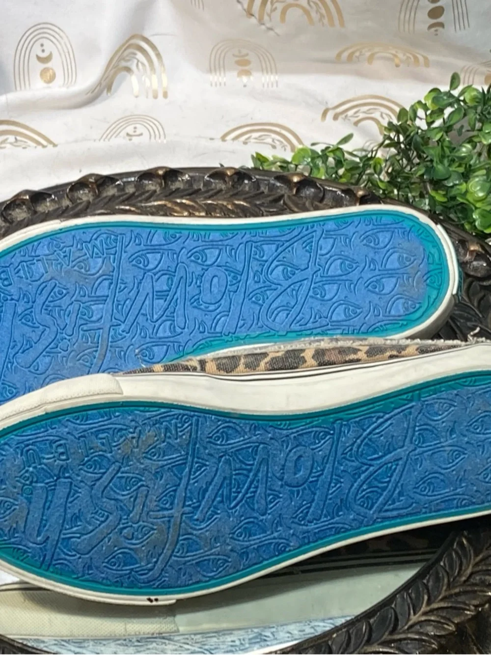 Blowfish Tan and Black Leopard Canvas Slip-On